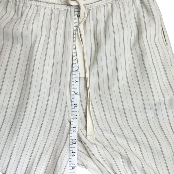 INTIMATELY FREE PEOPLE Women Striped Wide Leg Slit Cropped Pants XS Drawstring - Picture 7 of 9